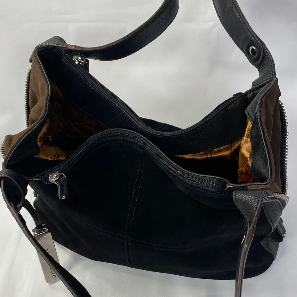 Tignanello Women's Black Suede Shoulder Bag - Picture 6 of 16